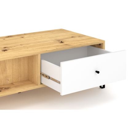 Tavolino da salotto SULA rovere artisan/bianco