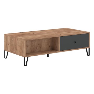 Tavolino da salotto SULA rovere craft/nero