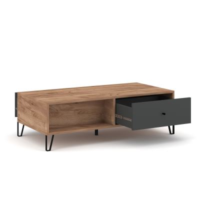 Tavolino da salotto SULA rovere craft/nero