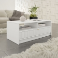 Tavolino da salotto TIRENO 100x40 cm bianco