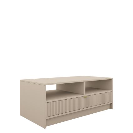 Tavolino da salotto TIRENO 40x100 cm beige