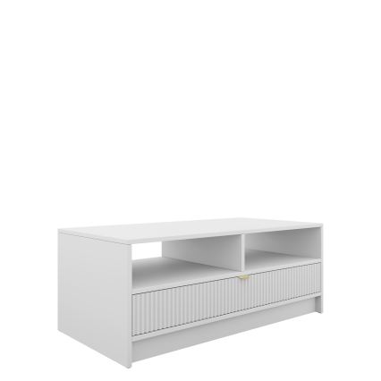 Tavolino da salotto TIRENO 40x100 cm bianco