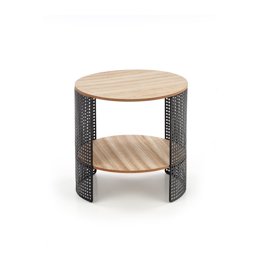 Tavolino da salotto TRAFICA 41x41 cm nero/beige