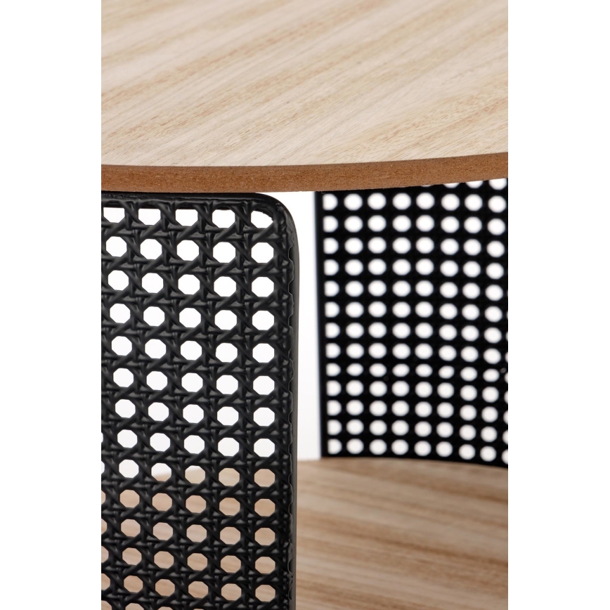 Tavolino da salotto TRAFICA 41x41 cm nero/beige