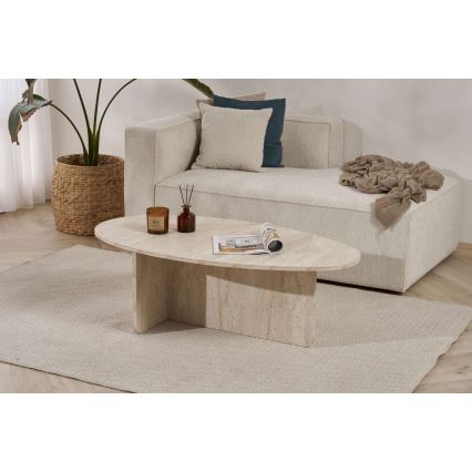 Tavolino da salotto VARUM 120x65 cm beige