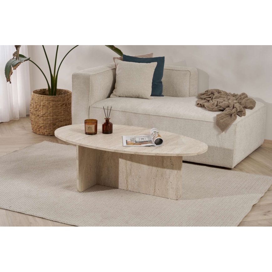 Tavolino da salotto VARUM 120x65 cm beige