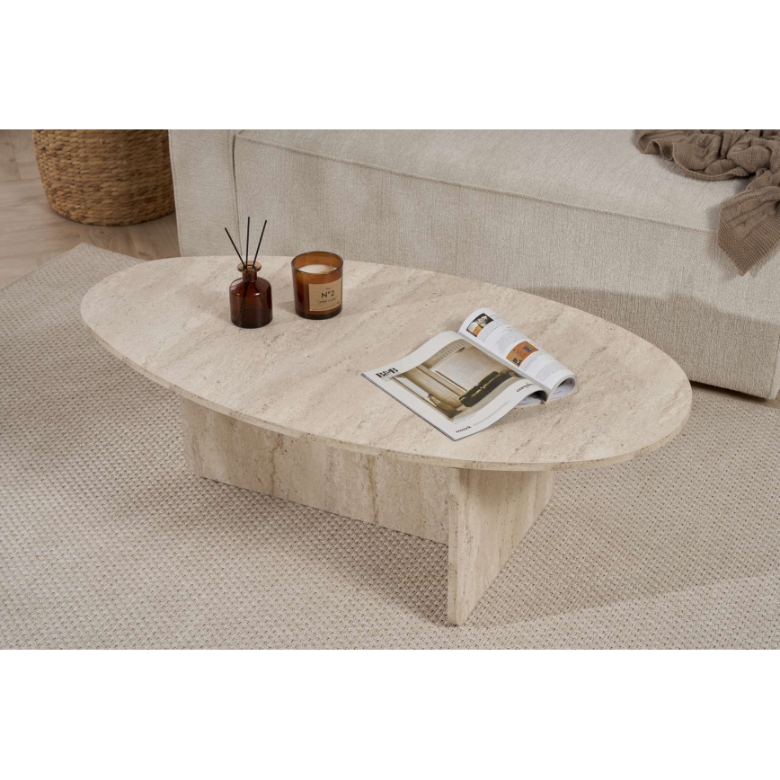Tavolino da salotto VARUM 120x65 cm beige