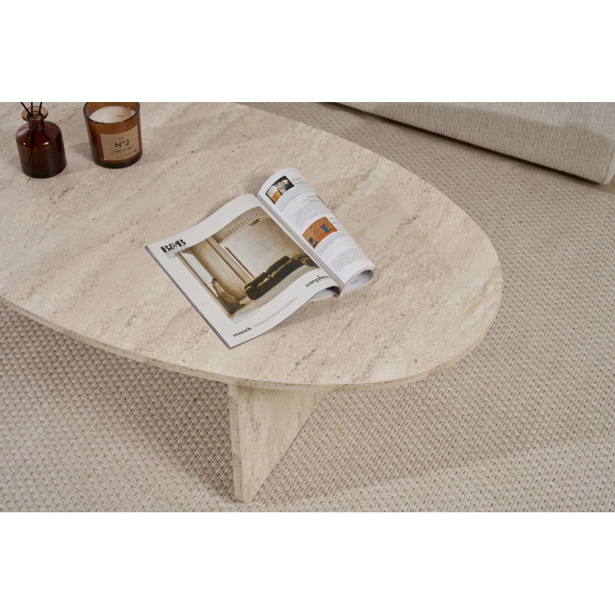 Tavolino da salotto VARUM 120x65 cm beige