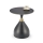Tavolino da salotto VERO Ø 50 cm, nero/oro
