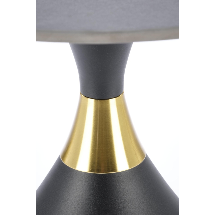 Tavolino da salotto VERO Ø 50 cm, nero/oro