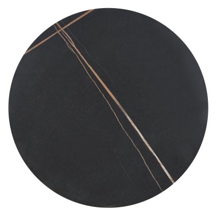 Tavolino da salotto VERO Ø 50 cm, nero/oro