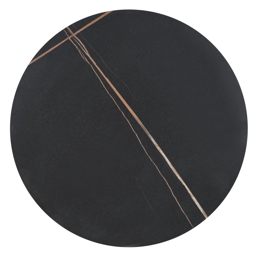 Tavolino da salotto VERO Ø 50 cm, nero/oro