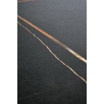 Tavolino da salotto VERO Ø 50 cm, nero/oro