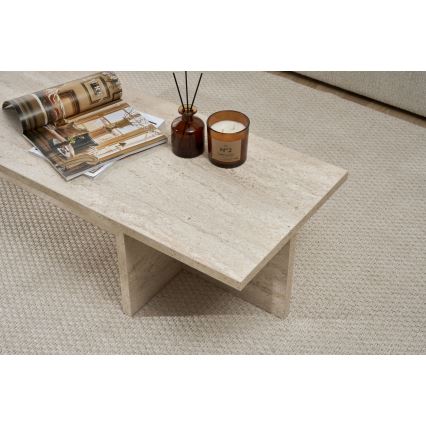 Tavolino da salotto VERUM 120x45 cm beige