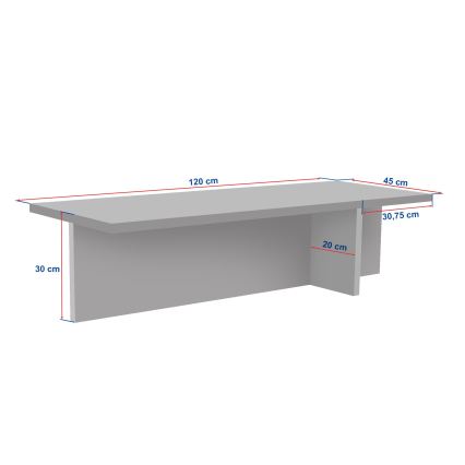 Tavolino da salotto VERUM 120x45 cm beige