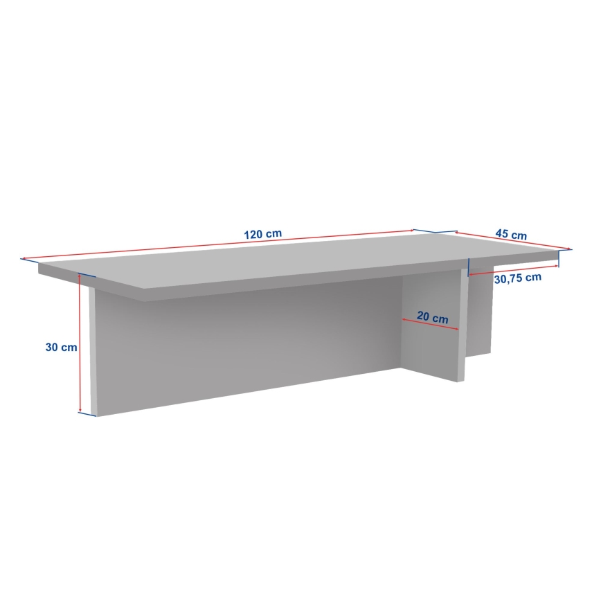 Tavolino da salotto VERUM 120x45 cm beige