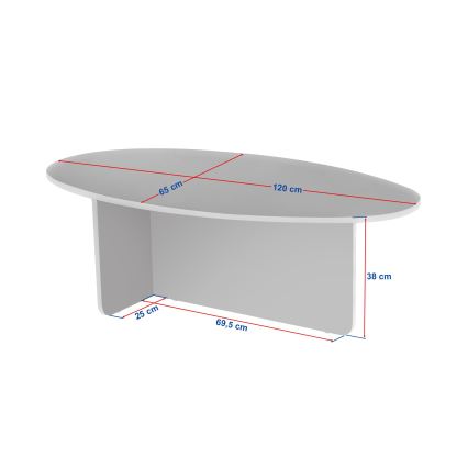 Tavolino da salotto VERUM 120x65 cm in pino