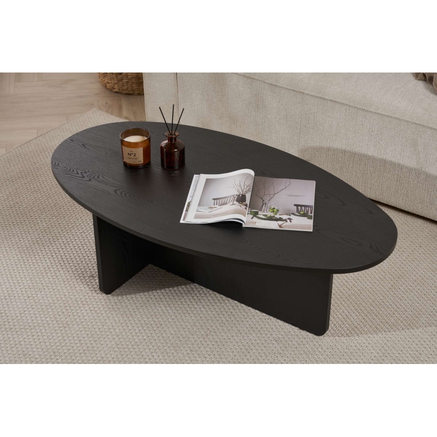 Tavolino da salotto VERUM 120x65 cm nero