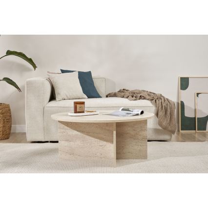 Tavolino da salotto VERUM Ø 90 cm beige