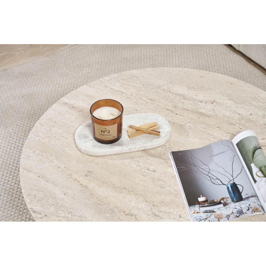 Tavolino da salotto VERUM Ø 90 cm beige