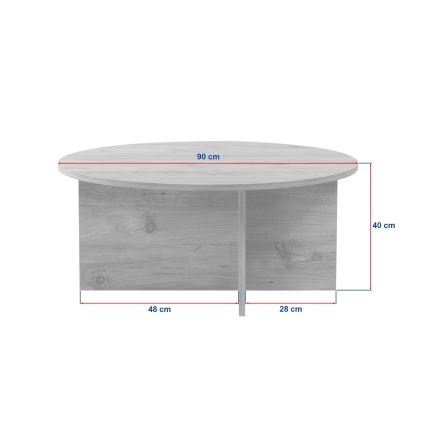 Tavolino da salotto VERUM Ø 90 cm beige