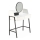 Tavolino da toilette AGNES 120x80 cm bianco/nero