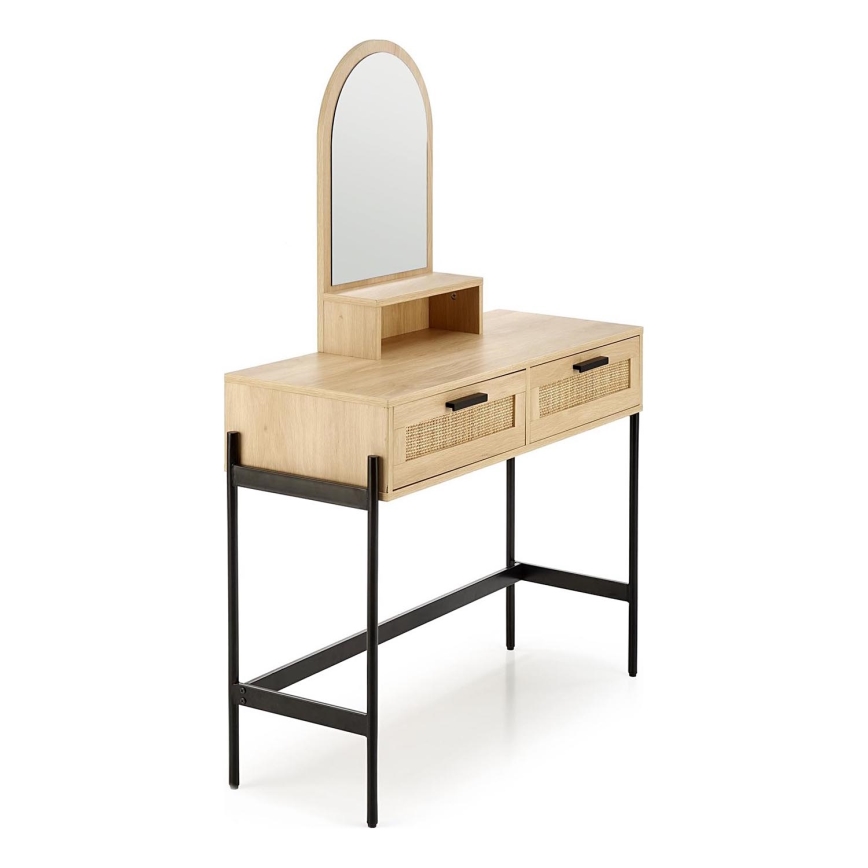 Tavolino da toilette CARMEN 136x104 cm beige/nero
