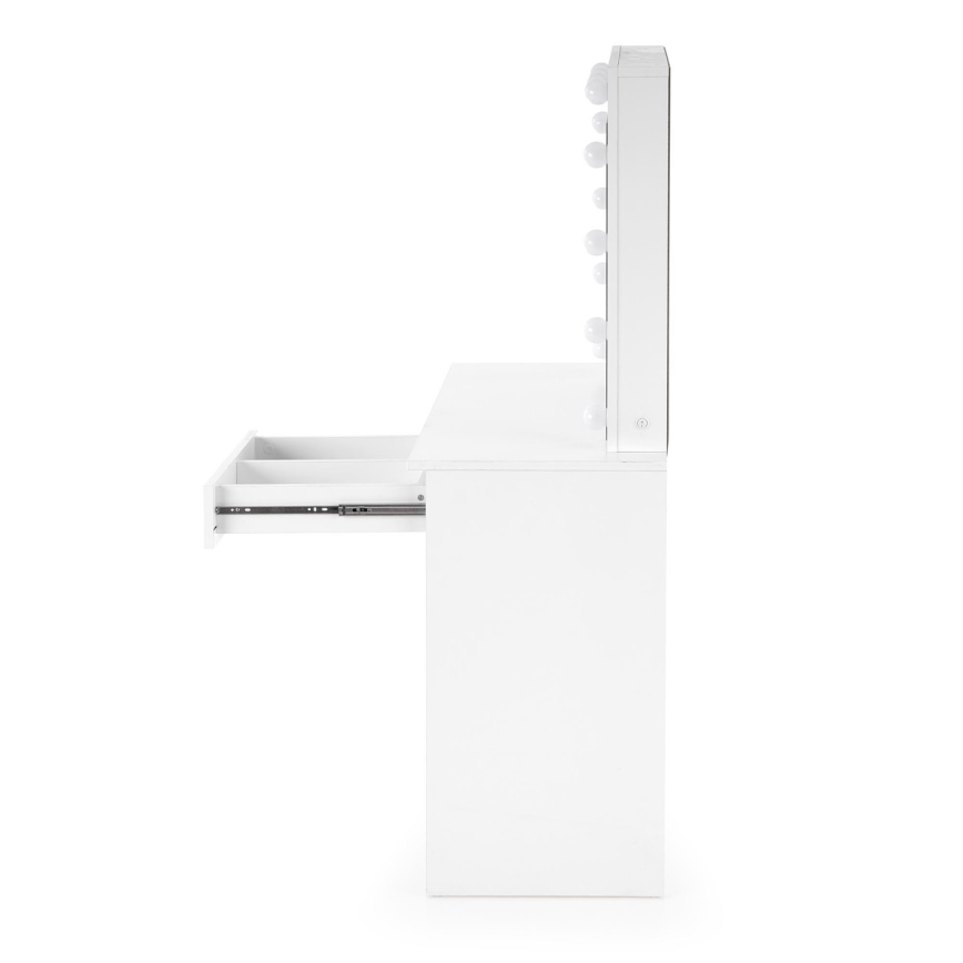 Tavolino da toilette con illuminazione LED HOLLYWOOD 140x94 cm bianco