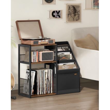 Tavolino d'appoggio LUVOR 81x30 cm marrone/nero