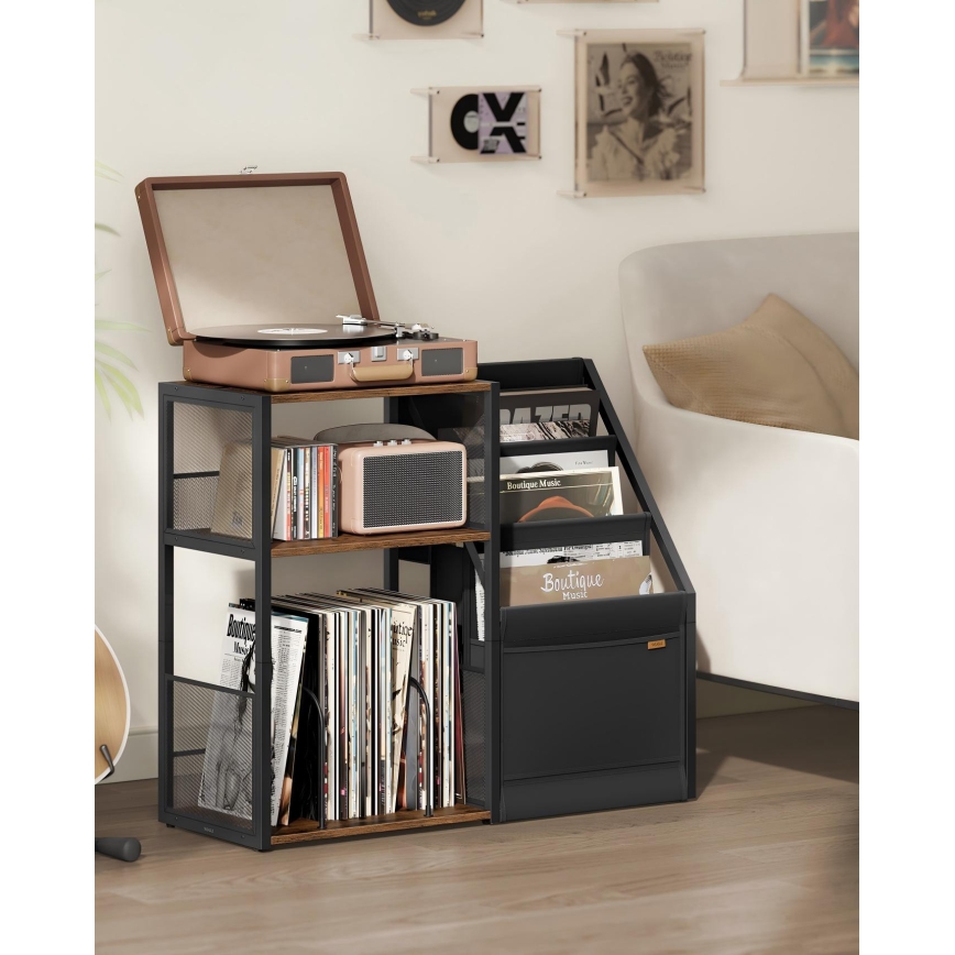 Tavolino d'appoggio LUVOR 81x30 cm marrone/nero