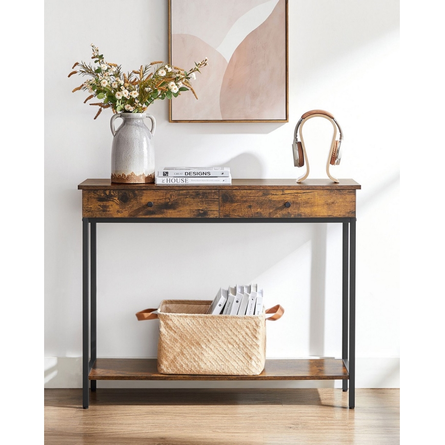 Tavolino d'appoggio LUVOR marrone/nero