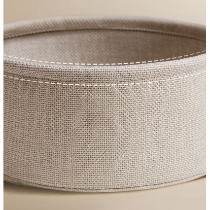 Tavolino d'appoggio NOIRA 45 cm con prese integrate e porte USB beige/bianco