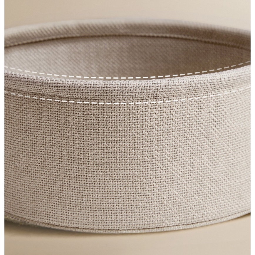 Tavolino d'appoggio NOIRA 45 cm con prese integrate e porte USB beige/bianco