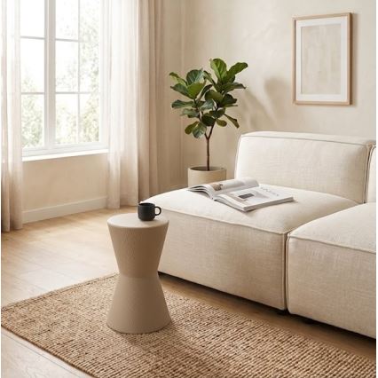 Tavolino d'appoggio PETIT, diametro 29 cm, beige