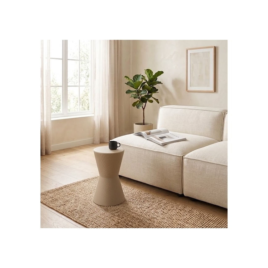 Tavolino d'appoggio PETIT, diametro 29 cm, beige