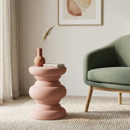 Tavolino d'appoggio PETIT Ø 31 cm rosa