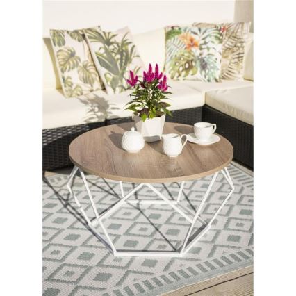 Tavolino DIAMOND 40x70 cm bianco/marrone