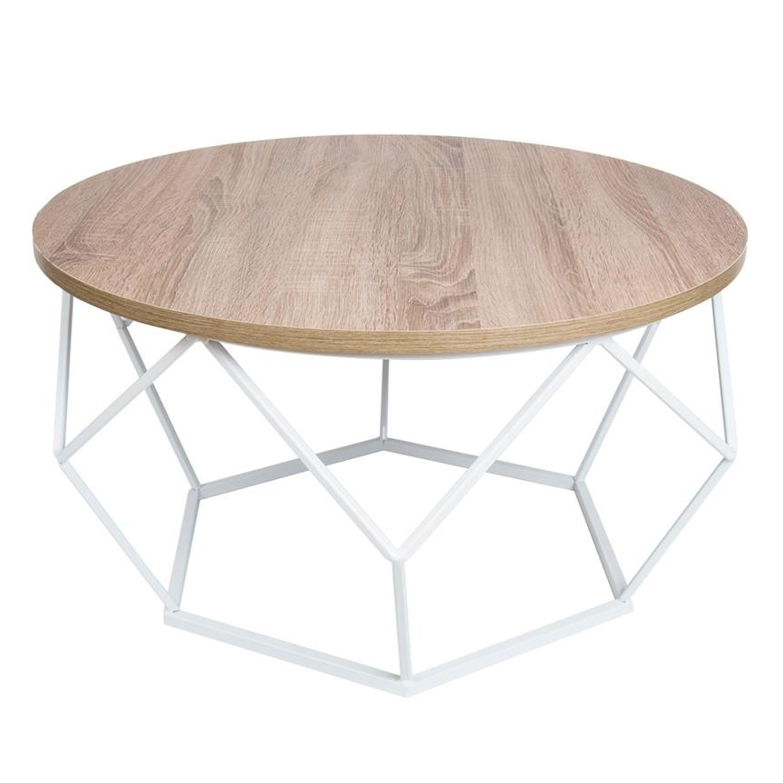 Tavolino DIAMOND 40x70 cm bianco/marrone