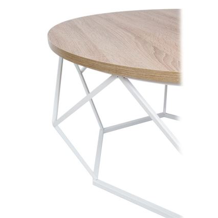 Tavolino DIAMOND 40x70 cm bianco/marrone