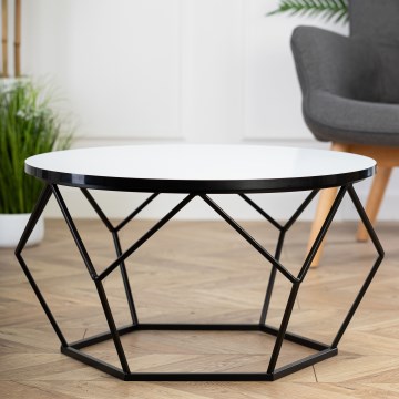 Tavolino DIAMOND 40x70 cm bianco/nero