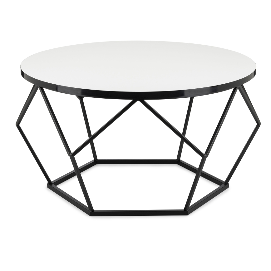 Tavolino DIAMOND 40x70 cm bianco/nero