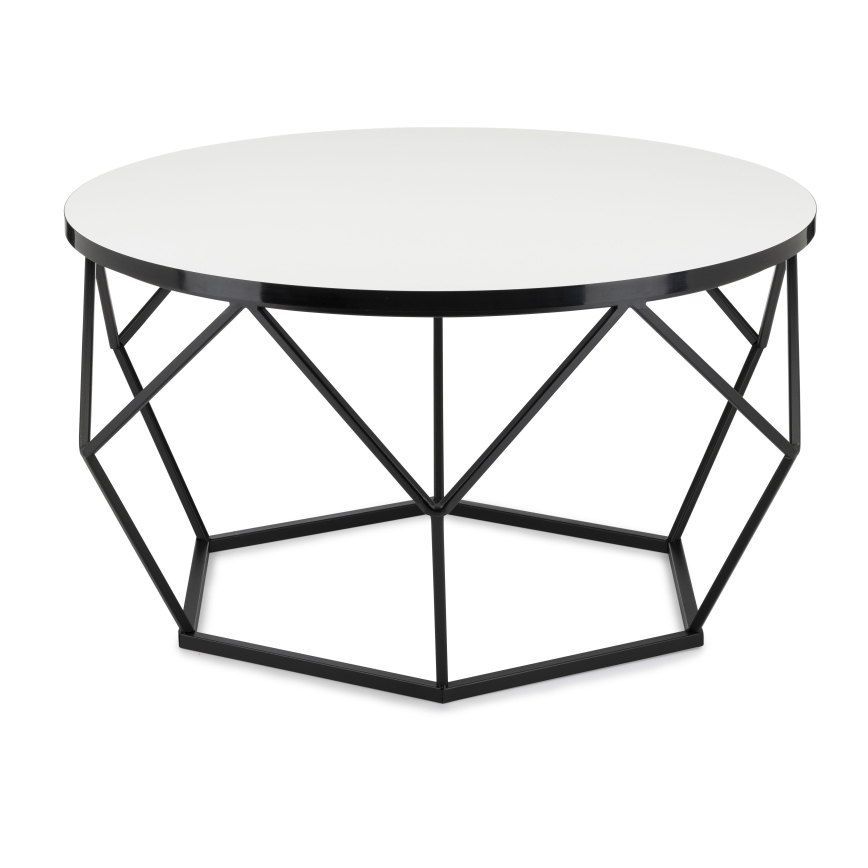 Tavolino DIAMOND 40x70 cm bianco/nero