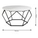 Tavolino DIAMOND 40x70 cm nero/bianco