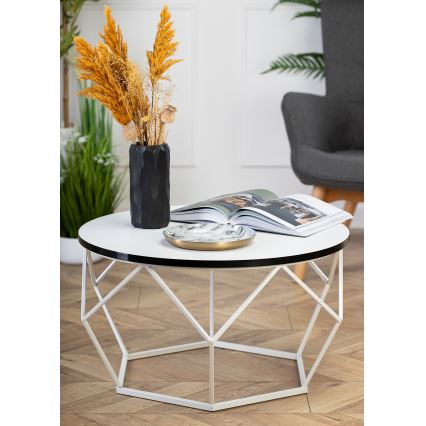 Tavolino DIAMOND 40x70 cm nero/bianco