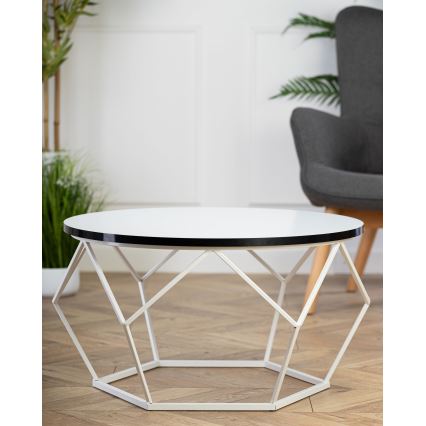 Tavolino DIAMOND 40x70 cm nero/bianco