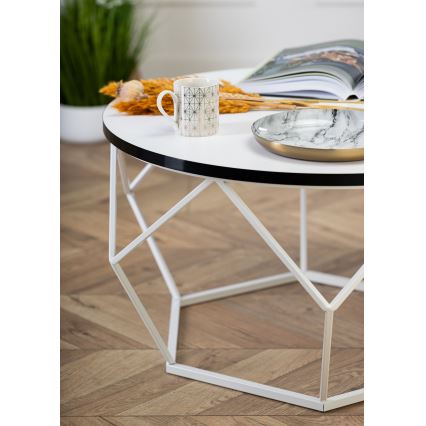 Tavolino DIAMOND 40x70 cm nero/bianco