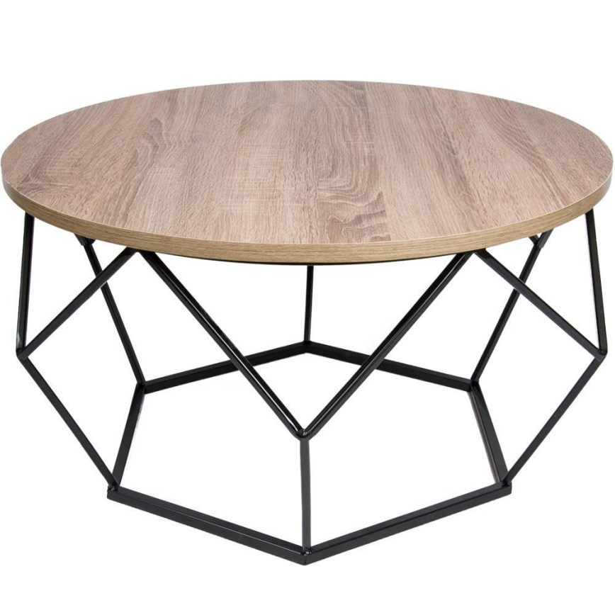 Tavolino DIAMOND 40x70 cm nero/marrone