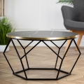 Tavolino DIAMOND 40x70 cm nero/oro