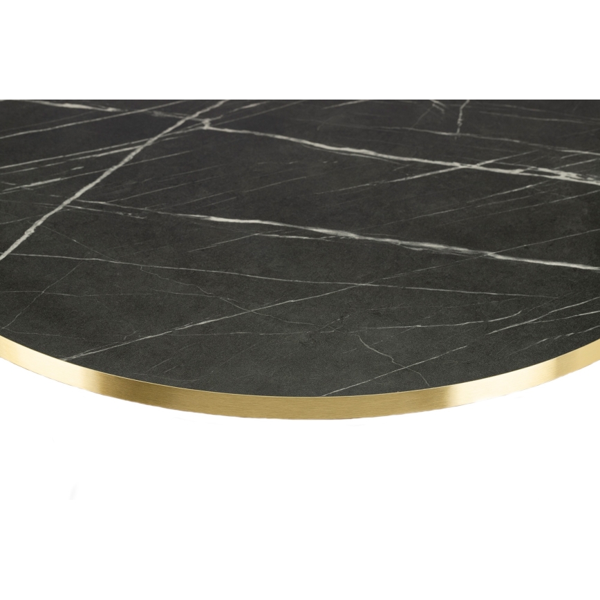 Tavolino DIAMOND 40x70 cm nero/oro