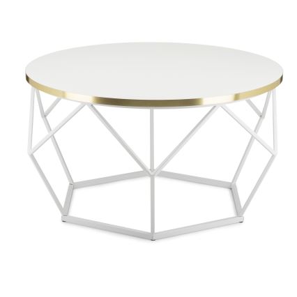 Tavolino DIAMOND 40x70 cm oro/bianco